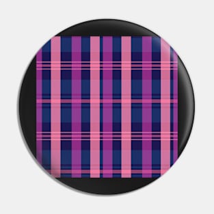 Vaporwave Aesthetic Artair 1 Hand Drawn Textured Plaid Pattern Pin