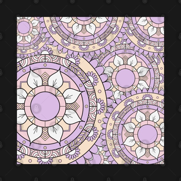 Pastel Color Layered Mandalas by Peaceful Space AS