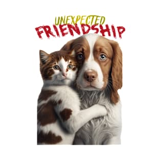 UNEXPECTED FRIENDSHIP - CAT AND DOG T-Shirt