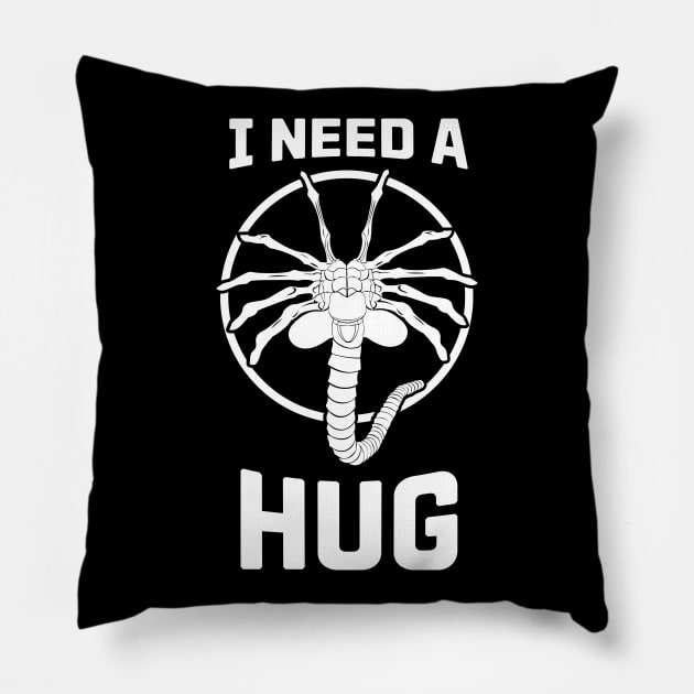 Facehugger I Need a Hug Pillow by Meta Cortex