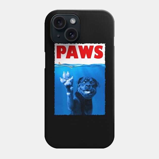 Bold and Beautiful Rottweiler PAWS, Stylish Canine Couture Tee Phone Case by Gamma-Mage