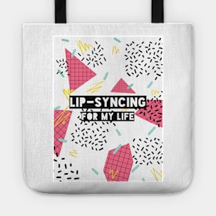 Lip-syncing for my Life (white) Vol 1 Tote