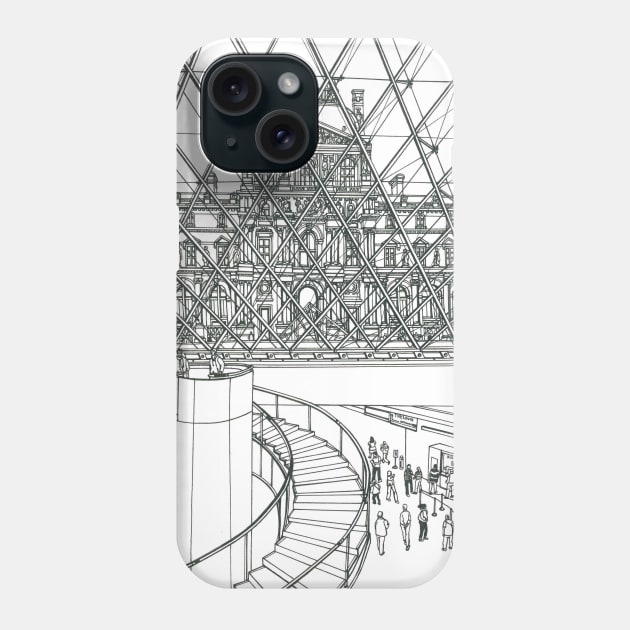 Louvre Phone Case by valery in the gallery