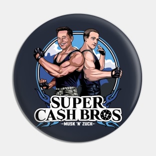 Super Cash Bros - Elon Musk vs Mark Zuckerberg Pin