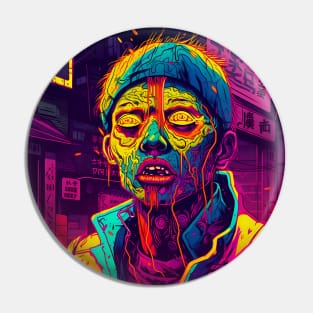 Korean Zombie in neon colours Pin