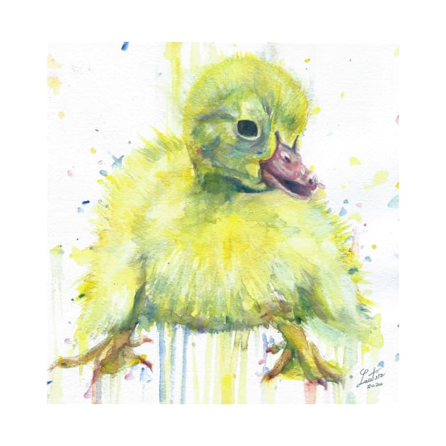 DUCKLING watercolor portrait by lautir