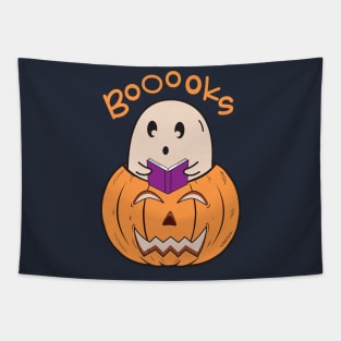 Halloween Pumpkin Head Book Tapestry