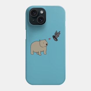 Wombat and bat friends Phone Case