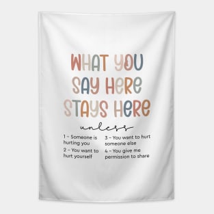 What You Say Here Stays Here Tapestry