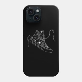 Aquarius high tops - Black &amp; White Phone Case