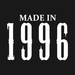 Made in 1996 year | Simple White T-Shirt