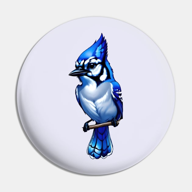 BlueJay Pin by Whiskers and Wings