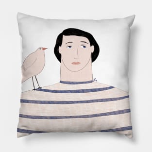 Man and Bird Pillow