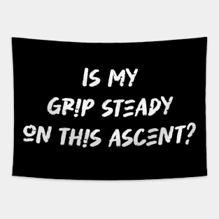 Is my grip steady on this ascent - Rock Climbing Lover Tapestry