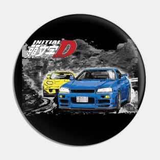 INTIAL D fd VS GTR R34 RX7 BATTLE ANIME Pin