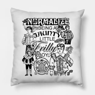 Frilly Black Pillow