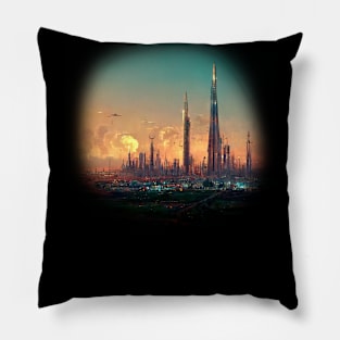 Futuristic Iran 2045 Artwork Pillow