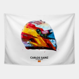 F1 2020 Carlos Sainz Crash Helmet Tapestry