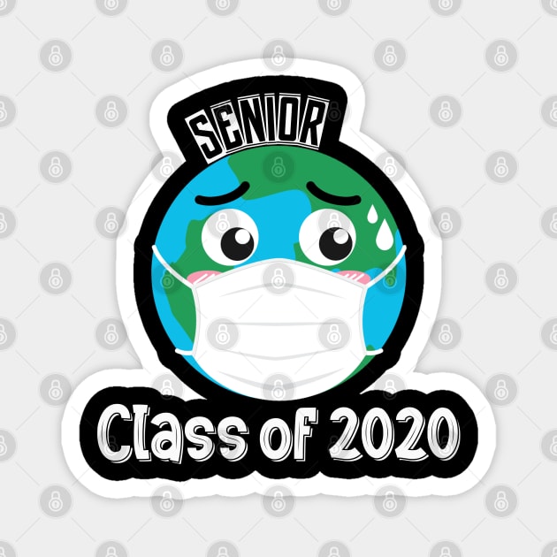 Senior class of 2020 funny quarantine world mask Magnet by qrotero