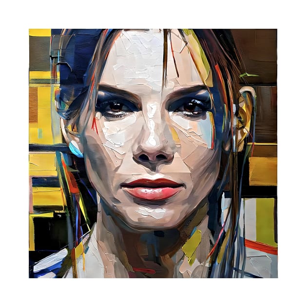 painting of Sandra`s face by bogfl