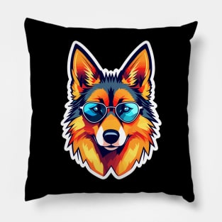 German Shepherd Dog Illustration Pillow