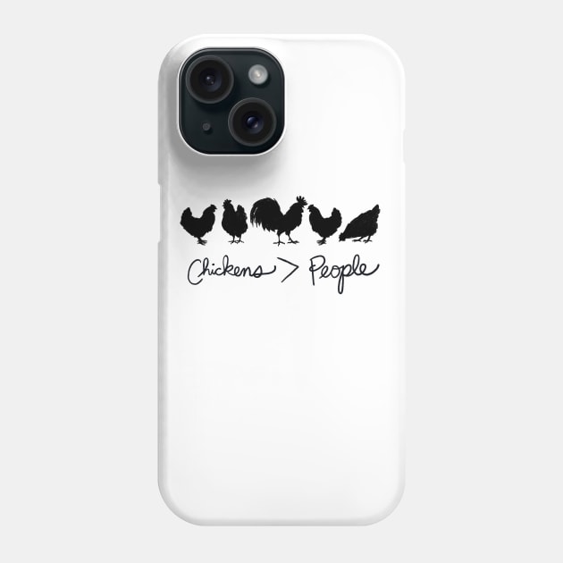 Chickens > People Phone Case by IllustratedActivist