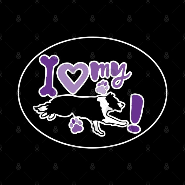 I Love My Border Collie by PB&J Designs