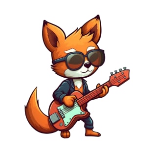 Cool Fox Playing Guitar T-Shirt