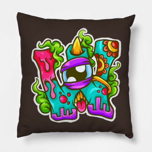 Alfabet Monster W Pillow by Koyung500