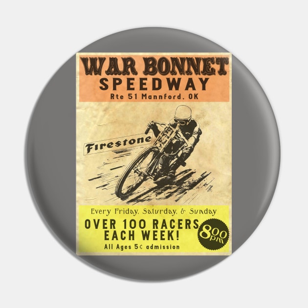 War Bonnet Speedway Pin by ok2do