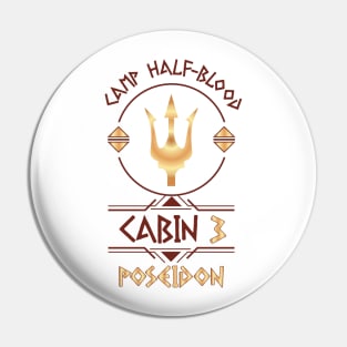 Cabin #3 in Camp Half Blood, Child of Poseidon – Percy Jackson inspired design Pin