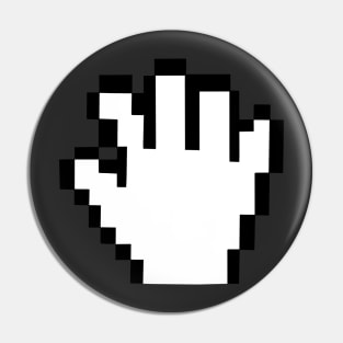 Old Classic Mac Hand Cursor Icon Pin