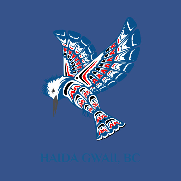 Disover Haida Gwaii British Columbia Pacific Northwest Coast PNW Kingfisher Gift - Kingfisher - T-Shirt