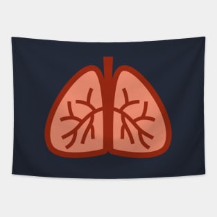 Cool Minimal Funny Lungs T-Shirt Tapestry