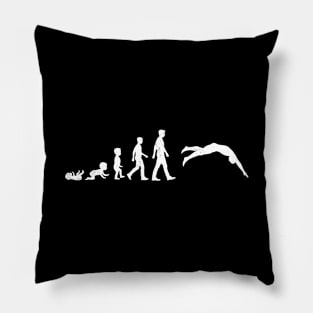 Swimming funny and cute human theme Pillow