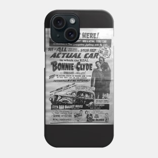 Bonnie and Clyde Death Car Phone Case