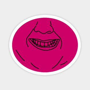 Funny Smile Lady Line Art Magnet