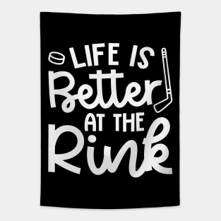 Life Is Better At The Rink Ice Hockey Cute Funny Tapestry