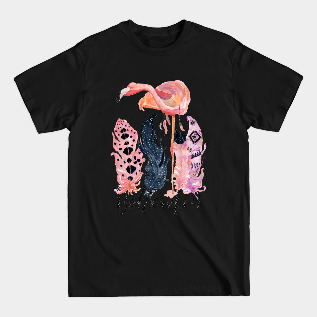 Disover Pink Flamingo – Boho Style - Pink Flamingo - T-Shirt
