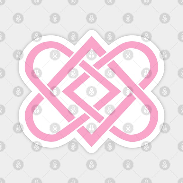 Celtic Knot Heart - Valentines Day - Pink Magnet by skauff