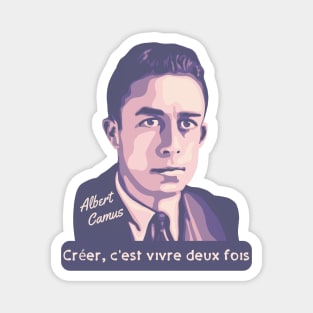 Albert Camus Portrait and Quote Magnet