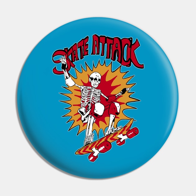 Skate Attack Pin by Unfluid