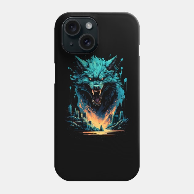 Fiery Werewolf Phone Case by lord.mandragoran