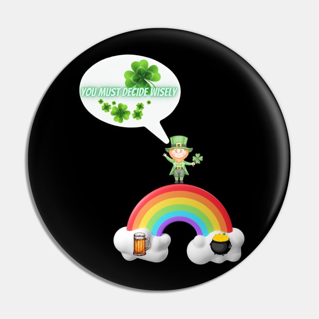 The Wise Gnome's Choice - St. Patrick's Day Pin by Smiling-Faces