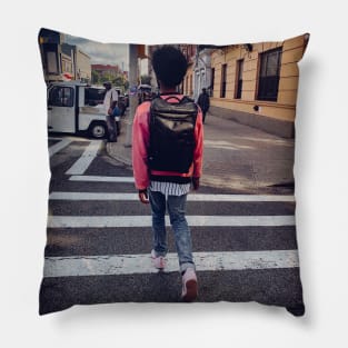 Harlem Boy, Manhattan, New York City Pillow