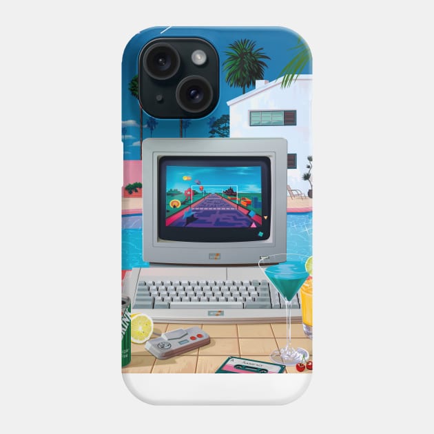 Summer computer chill Phone Case by Mr.Melville