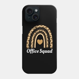 Office Squad Rainbow Leopard Administrative Assistants Team Phone Case