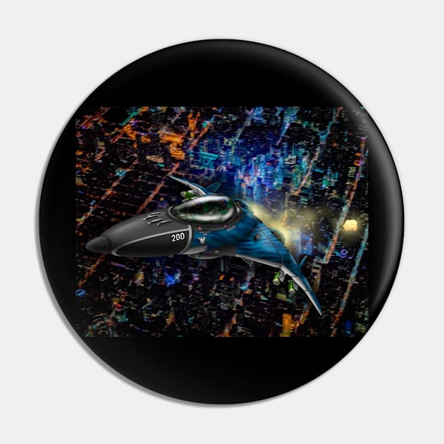 HB-77 Hummingbird Aerospace Fighter Pin by Oswald's Oddities