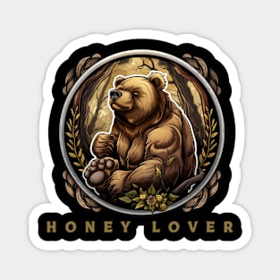 Bear "Honey Lover" , Bear Design Magnet