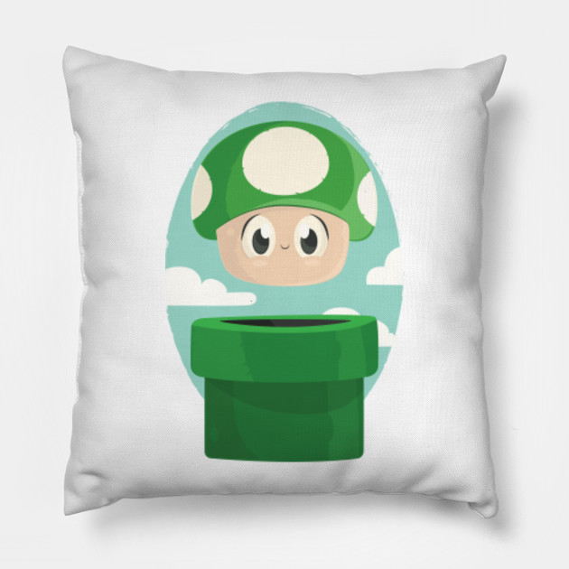 1up Mushroom Super Mario Pillow Teepublic